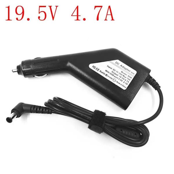 Carregador de carro portátil de baterias 19.5V 4.7A 90W para Sony VAIO VAIO SVF PCG SVE SVS VGC VGN VPC com uso em cigarro 12V 24V DC