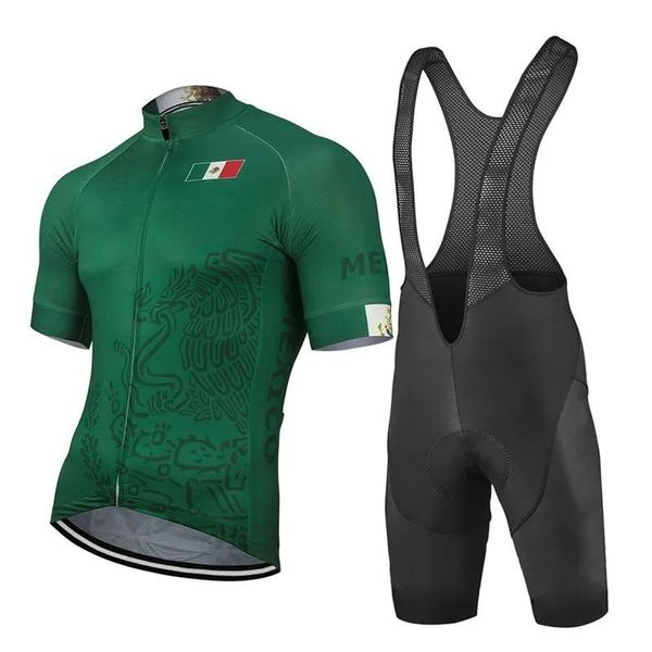 Sets Mexiko Grün Sommer Pro Team Radfahren Jersey Set Fahrrad MTB Rennrad Outdoor Sport Kleidung Maillot Ciclismo