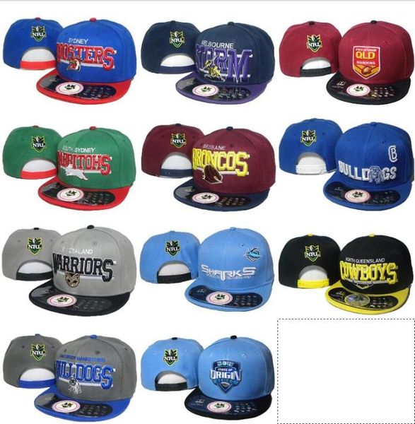 2018 One Piece Men039s 12 Styles NRL Baseball Snapback Hats Women039s Sport Verstellbare Kappen Mode Hip Hop Chapeaus3483349