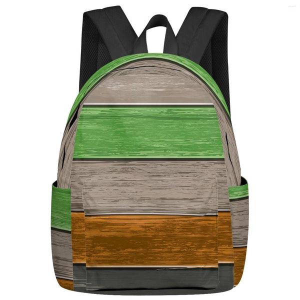 Mochila vintage fazenda celeiro madeira verde mulheres homem mochilas à prova dwaterproof água escola de viagem para estudante meninos meninas sacos de portátil mochilas