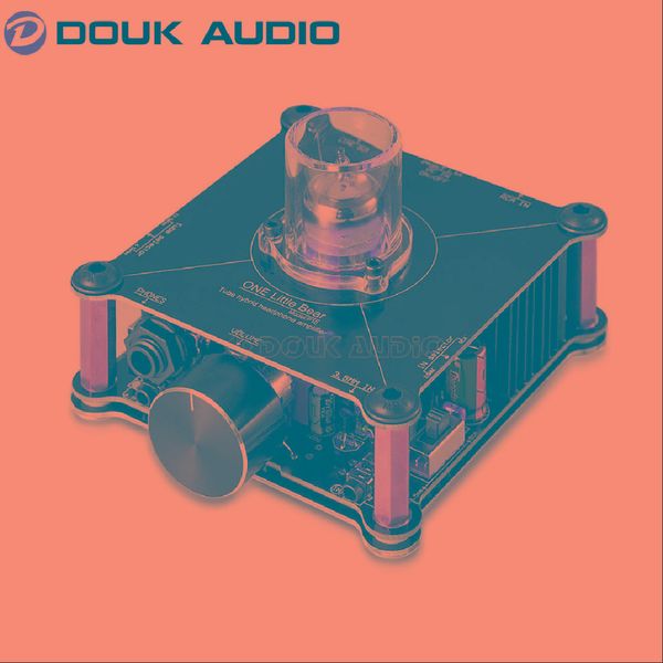 Mikser Douk Audio Hifi Mini Sınıf A 12AU7 Tüp Multihybrid Kulaklık Amplifikatör Stereo Preamp Little Bear P10 Ev Amp