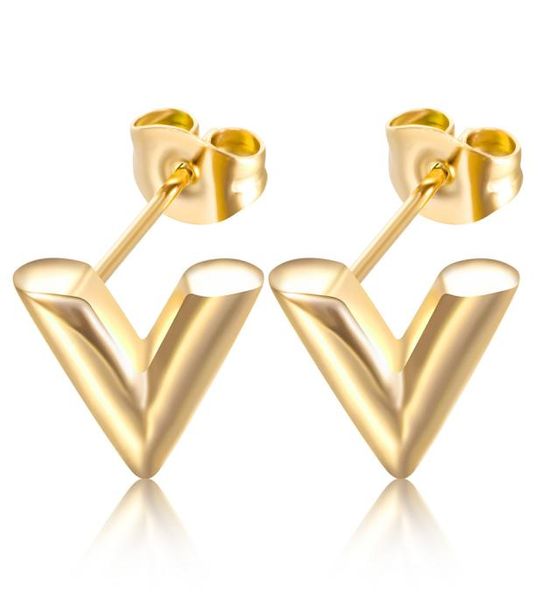 Mulher brincos de orelha de ouro conjunto de jóias de luxo designer carta brincos clássico de alta qualidade brinco 316 titânio 18k banhado a ouro eng4059651