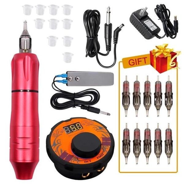 Maschine Professionelle Tattoo Hine Kit Komplette Rotary Stift Set Tattoo Patrone Nadeln für Permanent Make-Up Augenbrauen Tattoo Body Artist