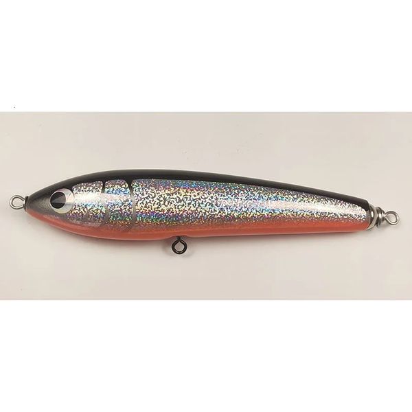 Peixe azul carpinteiro madeira flutuante popper stickbait isca de pesca para popping médio e pesado para gt kingfish bluefintuna 231225