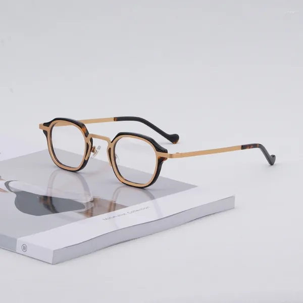 Sonnenbrillenrahmen Vintage-Brille Quadratische Brillen Männer Myopie Frauen Designer Marke Spektakel optisch