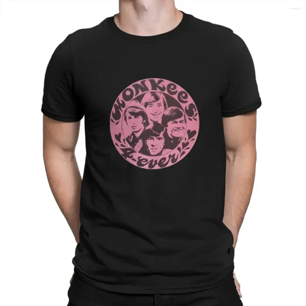 Erkekler Tişörtleri Logo Tişört Erkekler Monkees Band Yenilik Pamuk Tees Yuvarlak Boyun Kısa Kollu Gömlek Yaz Giysileri