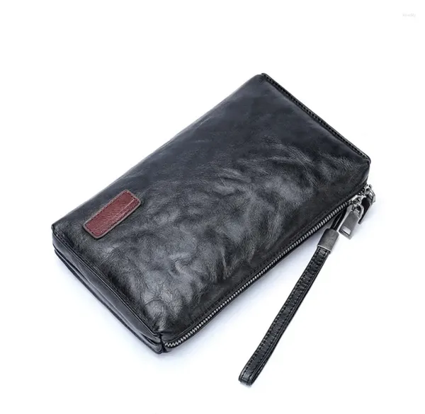 Kosmetiktaschen für Damen und Herren, echtes echtes Leder, Make-up-Reise-Schönheitstasche, Organizer-Etui, Make-up, Kulturbeutel, Clutch