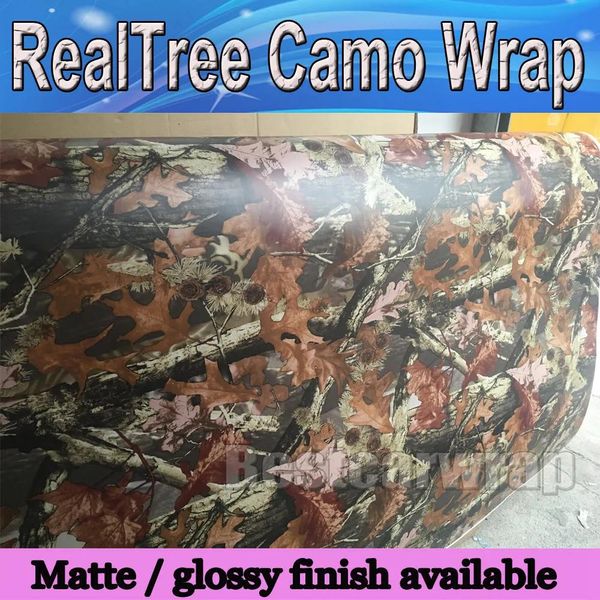 Adesivos novos mossy carvalho árvore folhas de camuflagem realtree wrap wrap camero árvore impressão pato pato gráfico de design tamanho 1.52 x 30m/roll