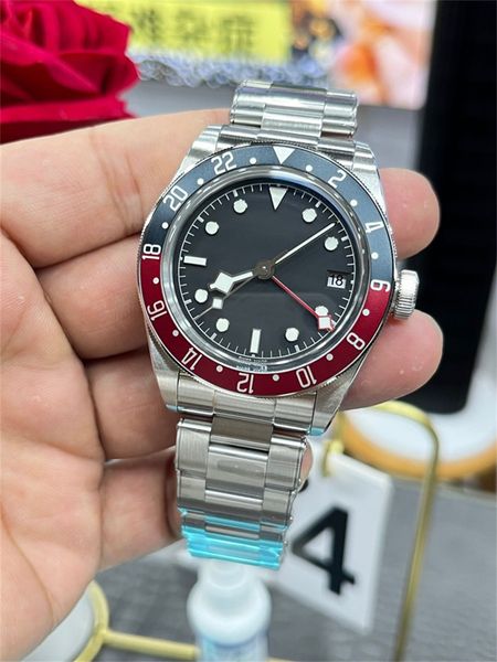Мужские часы 41 мм GMT M79830RB-0001 TW Factory Автоматические механические часы с черным циферблатом MT5652 Механизм Кока-кольцо Сапфировые наручные часы из нержавеющей стали для дайвинга-E58