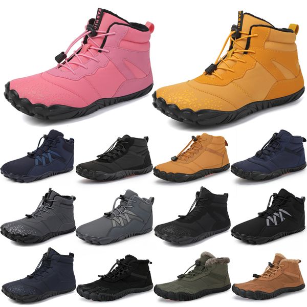 Homens homens botas preto castanha rosa marinho cinza tornozelo curto pêlo de bota mantém botas quentes sapatos casuais de algodão ao ar livre