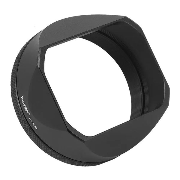 Capa de lente quadrada de metal Haoge LHX54B com anel adaptador de 49 mm para câmera Fujifilm Fuji X100V preta 231226