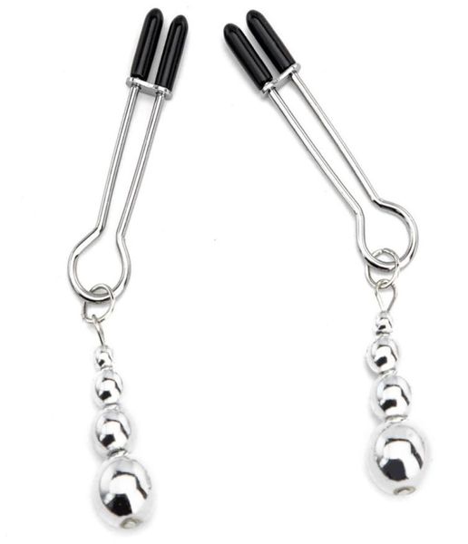 Clip per capezzoli in metallo Clips Ring Bell Torture Slave BDSM Bondage Restrizione del giocattolo sexy per le donne Coppia Game2730297