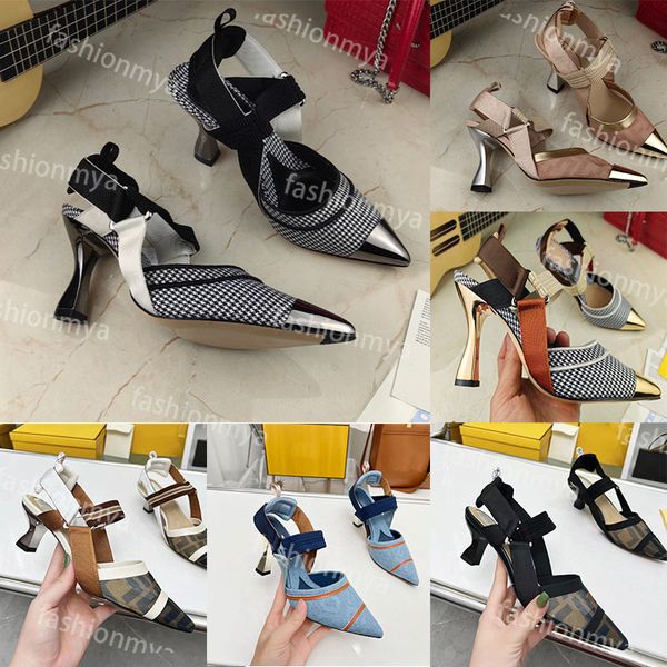 Tasarımcı Sandallar Colibri Sandalet Klasik Kadınlar Sandal Saçma Yüksek Topuklu Çok Molor Teknik Ağ Şeffaf İçi Boş Topuklu Slingbacks Ayakkabı 35-42