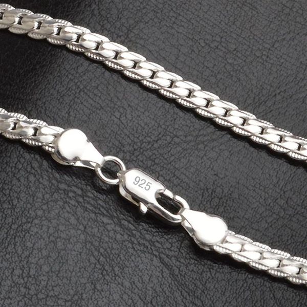 20 дюймов 5 мм модное мужское ожерелье из серебра 925 пробы, цепочка для женщин, вечерние модные серебряные цепочки Фигаро, ожерелье для мальчиков, аксессуары274p