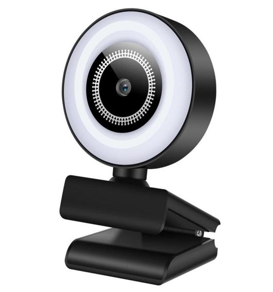 Webcam HD 4K1080P con microfono Telecamera Web LED con messa a fuoco automatica Telecamere con luce a 3 livelli per webcam di registrazione video per PC computer3550900