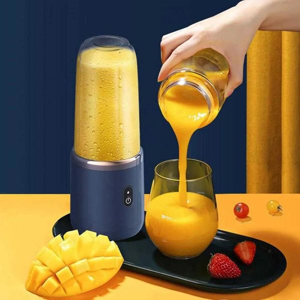 Meyve meyve meyve meyve meyve meyve sıkacağı 400ml 6 bıçaklar taşınabilir meyve sıkacağı fincan meyve suyu fincan otomatik smoothie blender buz ezme bardak k