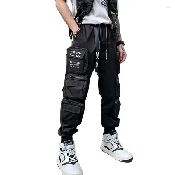 Herrenhose im Techwear-Stil mit mehreren Taschen, Cargo-Mann-Vintage-Punk-Hip-Hop-Band, lässige Jogger, Streetwear