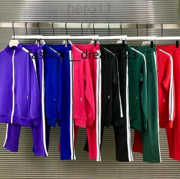 2024 Herren Tracksuits Damen Herren Tracksuits Sweatshirts Anzüge für Zip Jacke Sportswear Palm Casual Men Track Sweat Anzug Schichten Mann Hosen S-XL