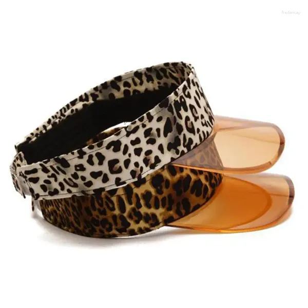 Bola Caps Senhoras Mulheres Vazias Top Vintage Leopard Baseball Férias Ao Ar Livre Transparente