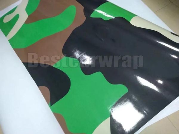 Adesivos grandes vinil camuflado militar para filme de envoltório de carro com filme camuflado livre de bolhas de ar para caminhão/barco folha gráfica 1,52x30m (5x98ft)