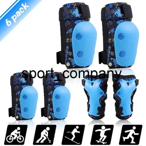 EKİPMAN 6 PCS/SET Çocuklar Çocuk Açık Hava Spor Dişli Diz Dirsek Pedleri Binicilik Bilek Muhafızları Silindir Paten Güvenlik Koruma Dişilleri Seti