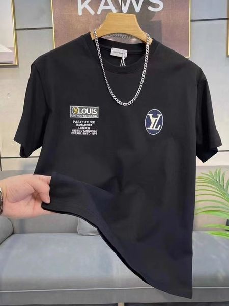 Herren-T-Shirts Designer Modisches junges Herren-T-Shirt aus merzerisierter Baumwolle mit kurzen Ärmeln für den Sommer 2024, personalisiertes, schmal geschnittenes, vielseitiges und bequemes koreanisches T-Shirt