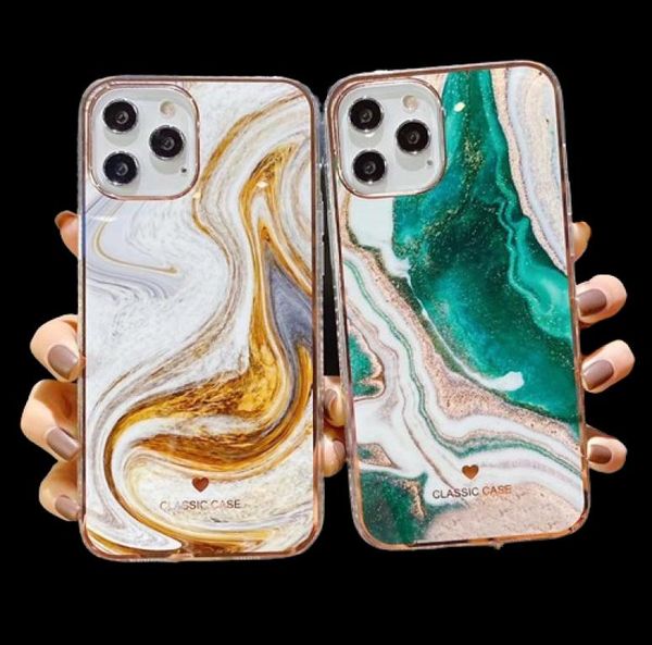 Casos de telefone de textura de mármore de gradiente de glitter para iPhone 14 13 11 12 11Pro max xr xs max x 7 8 mais 11pro 12 choques -choques traseiro 8587736