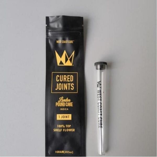 West Coast Cure 3PCS 1PCS CURED JOINTS BAG PLASTIC TUBES Packaging 2021 Moonrock Preroll Prerolled Tube Packagingy Aexao Sjfhd