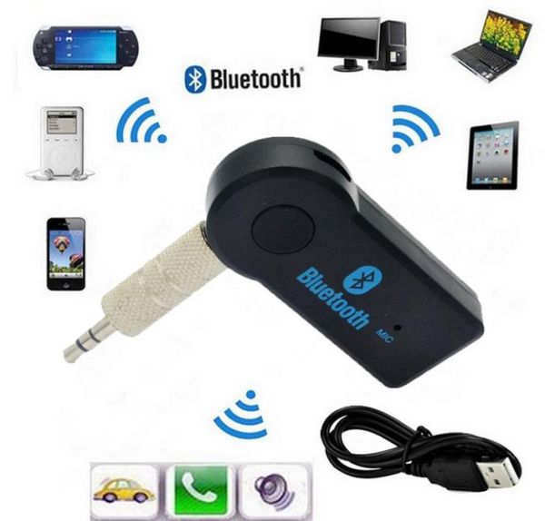 Bluetooth Car Hands Kit 35 -мм потоковой стерео беспроводной Aux O Music Receiver mp3 USB Bluetooth v31 EDR Player5370070