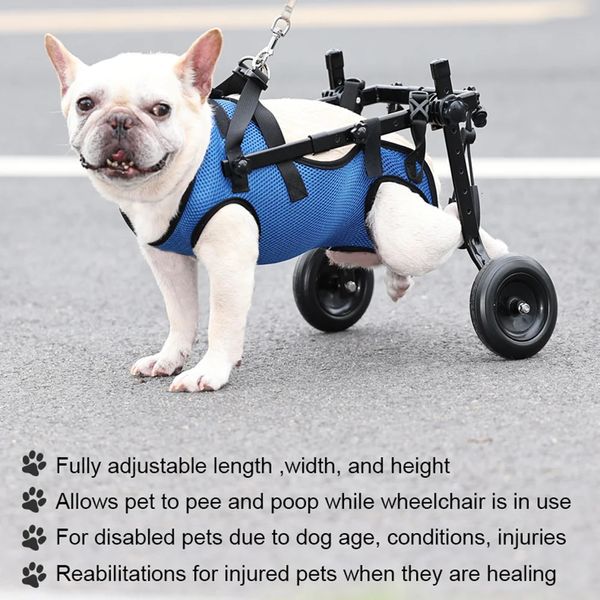 Haustier Walk Booster Hunde Rollstuhl Behinderung Verstellbare Hinterbeine Klammer Katze verletzt und schwach Rehabilitationshilfauto 231227