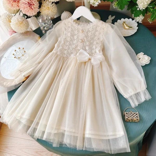 Mädchenkleiderparty Spitze für Mädchen Prinzessin Elegante Kleid Kinder Kostüme Kinder Baby Kleidung Vestidos 6 8 9 10 12 14 Jahre