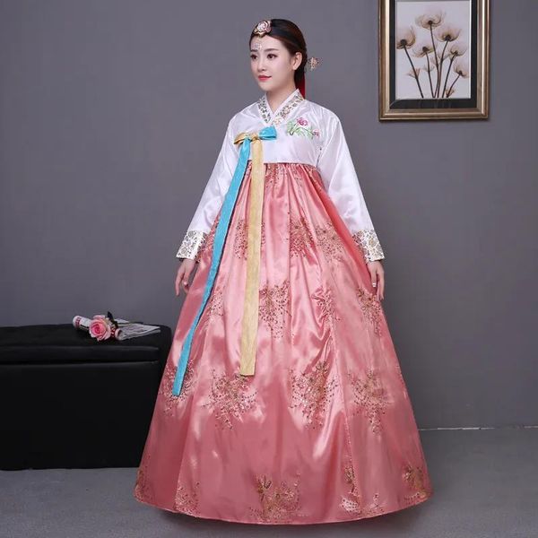Clothing New Korean Hanbok Dress Female Elegant Traditional And Ancient Clothes Korean Classical Dance Performance Stage Clothes 3127