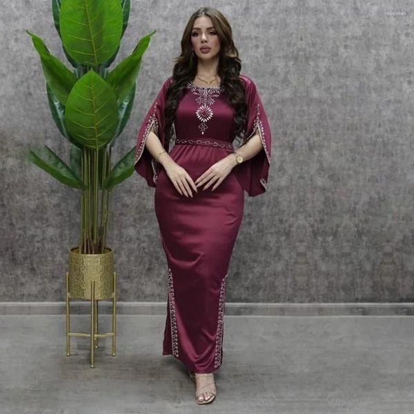 Abbigliamento etnico Moda Diamond Abaya Dubai Abito da sera arabo Kimono Abaya musulmano per le donne Casual Abbigliamento femminile Islam Vistidos
