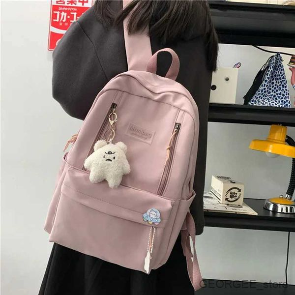 Casos de portátil mochila feminina mochila adolescentes meninas portátil mochila estudante ombro saco escolar estilo coreano 2023 meninos bagpack mochila