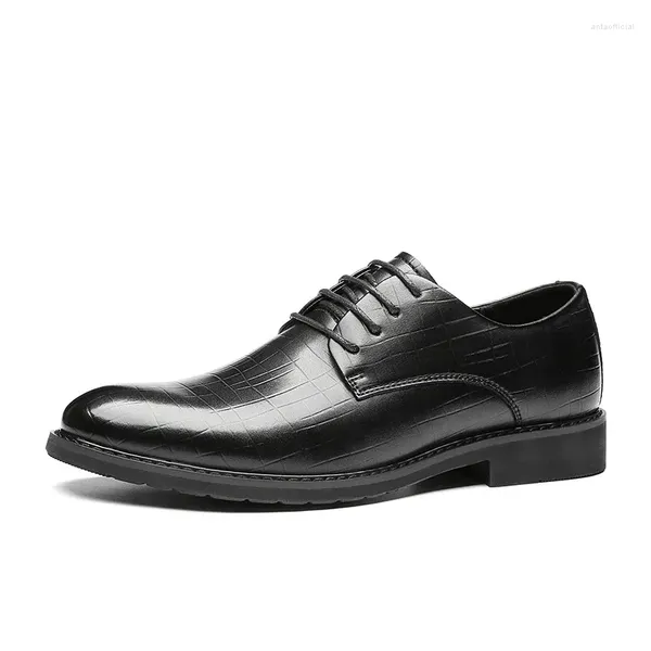 Sapatos de vestido na moda marca masculina negócios casual high-end banquete formal de alta qualidade couro genuíno entrega gratuita