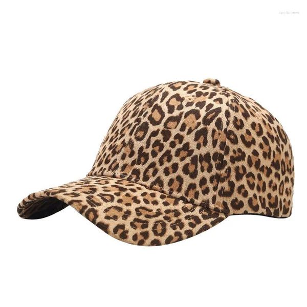 Caps de bola tampa de leopardo boné de beisebol ladies casuais mulheres pico de verão Proteção ao ar livre Moda Hip Hop Ajustável