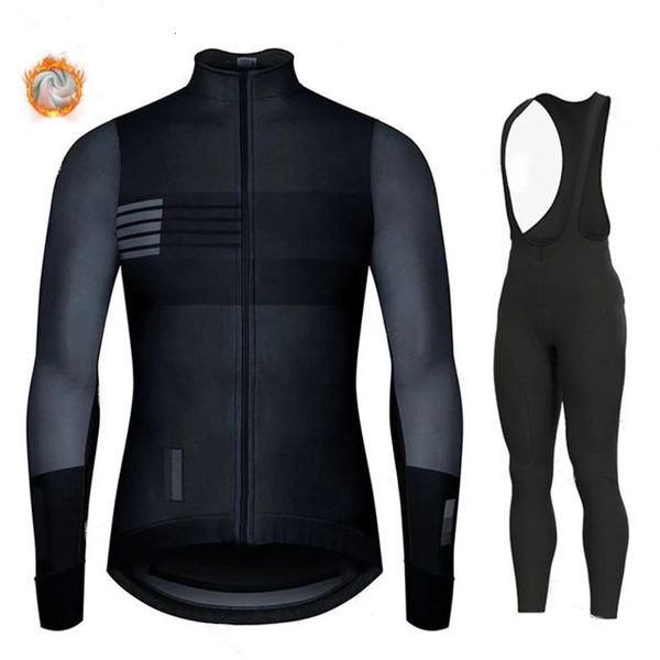 Tuta da ciclismo invernale in lana da squadra da uomo Tuta da ciclismo Abbigliamento sportivo da esterno Kit da ciclismo uniforme da ciclismo Triathlon Spagna 231227