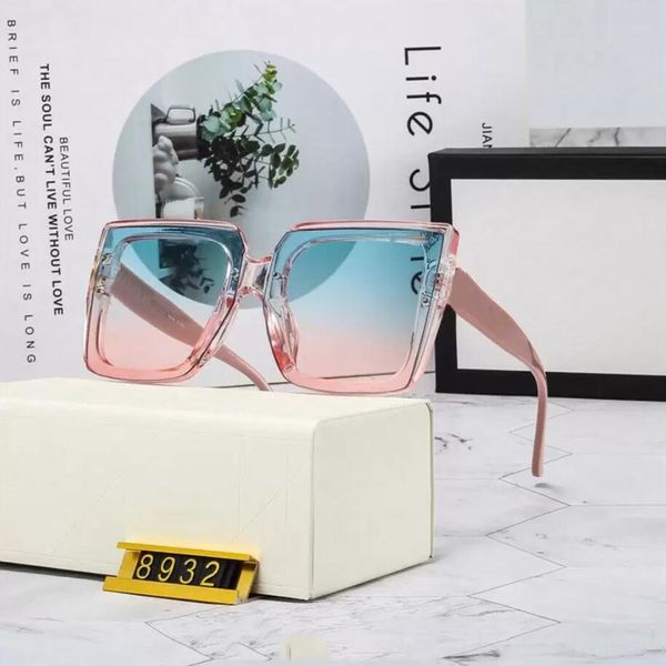 Fashion Classic Design Polarisierte luxuriöse Sonnenbrille für Männer Frauen Pilot -Sonnenbrillen UV400 Brille Metall Rahmen Polaroid -Objektiv 8932 mit Schachtel und Gehäuse Geschenk 4 Farben