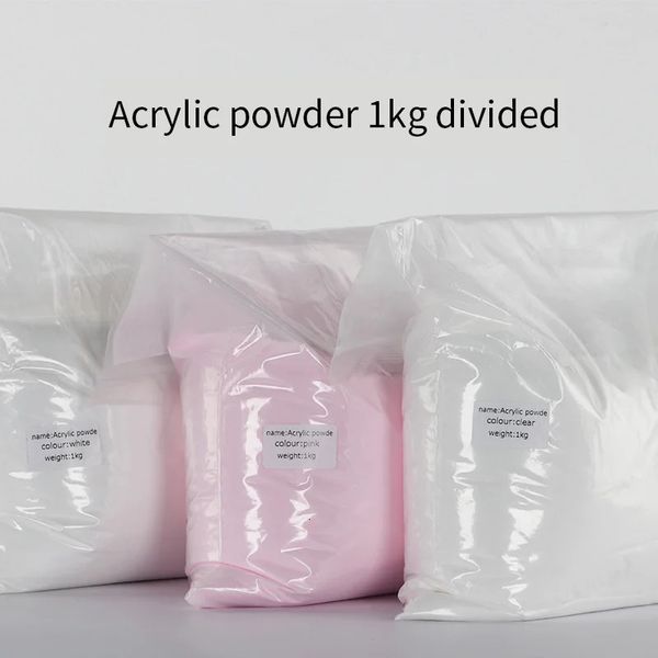 1000 g bianco chiaro chiodo rosa chiodo acrilico in polvere estensione intaglio intaglio immersione veloce builder in polvere gel polvere arte manicure punte di manicure#r 231227
