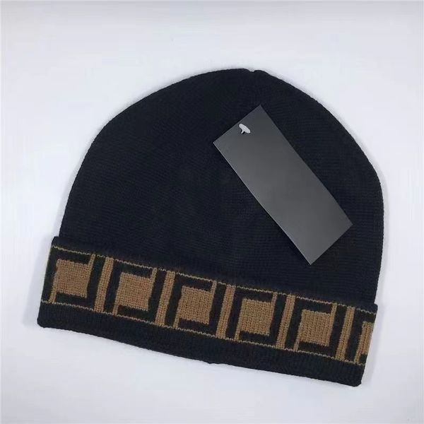 Дизайнерские вязаные шапки высокого качества, модные повседневные теплые шапки с буквенным принтом F для мужчин и женщин