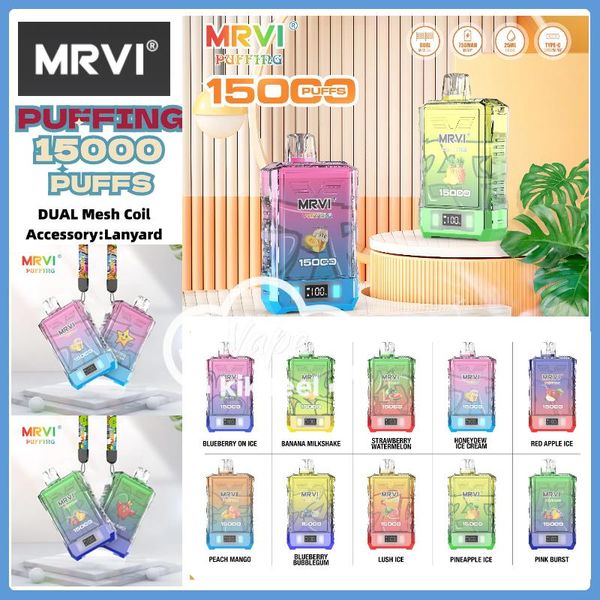 MrVi originale Mrvi Sfuggio 15k Sfugo Sfugo 15000 Sfugo 12K Sfugo 9K VAPI USCUILI SCARICA DELLA CATTERE 25 ML CAPASIONE E Sigaretta e sigaretta con filo a doppia fulmine VAPE USTRA