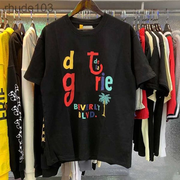 Galeriler T Shirt Depts Erkek Tshirt Tasarımcı Moda Pure Pamuk T-Shirt Kadın High Street Lüks Gevşek Klasik Baskı Çiftleri Üstler Erkek Giysileri Boyutu S-5XL 77O1