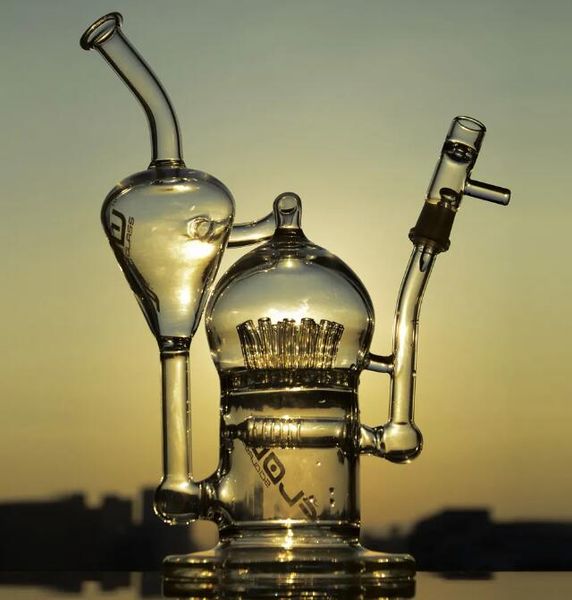 NUOVO DAB RIG TRE STRAGLIO Cigaretta trasparente set dritta cavo di giaccino alto 10 pollici Burner di olio di bong di vetro