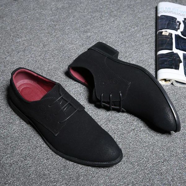 Модельные туфли в стиле ретро-дерби, удобные для мужчин, замшевые кожаные туфли с шитьем в британском стиле, повседневные деловые туфли на шнуровке для свадебной вечеринки