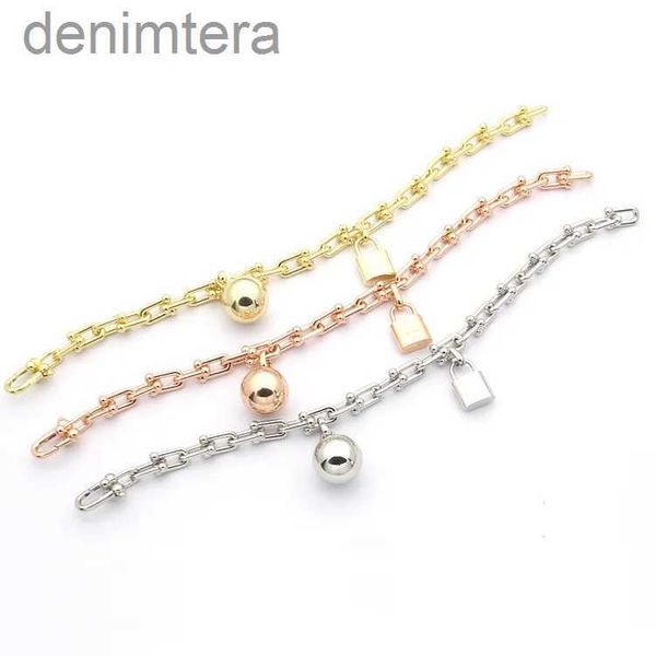 Beliebte Designer-Schmuckkette, einlagiges U-förmiges Armband, Gold/Silber/Rose, als Hochzeitsgeschenk, Weihnachtsgeschenk MSHX