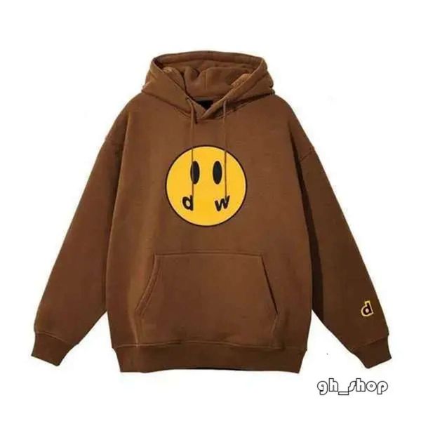 Drew Hoodie Gelber Mann Retro Smiley Face Letters Print Sweatshirt Damen T-Shirt Frühlingstrend Langarm Top High Street Drews House Kapuzen 656