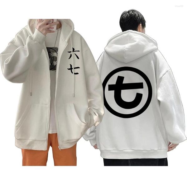 Herren Hoodies Scissor Seven Hoodie Streetwear Fashion Anime Print Unisex Reißverschluss Sweatshirt Herbst Harajuku Vintage Casual Damen Herren Hoody