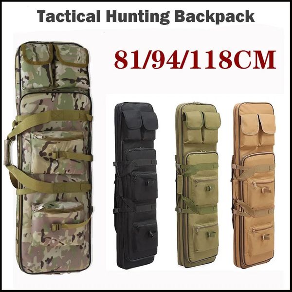 85 95 115cm taktik tabanca torbası kasa tüfek sırt çantası keskin nişancı karabina atış av aksesuarları için omuz çantaları taşıma 231227