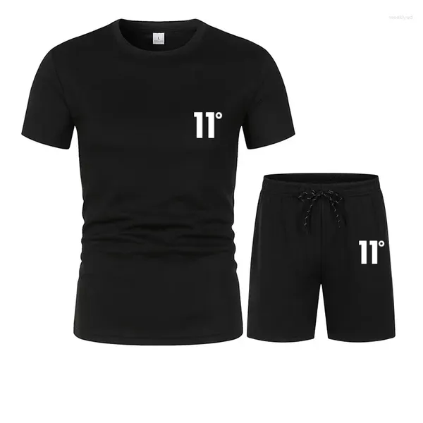 Herren-Trainingsanzüge, Sommer, 2-teiliges T-Shirt, kurzes Mesh, atmungsaktiv, schnell trocknend, kurzärmelige Shorts, Fitness, Sport, Basketball, Trainingsset