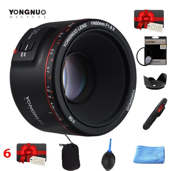 Yongnuo YN50mm 8 Objektiv II EF 50 mm für große Apertur -Autofokus -Objektive für 700d 750d 800d 5d Mark IV 231226